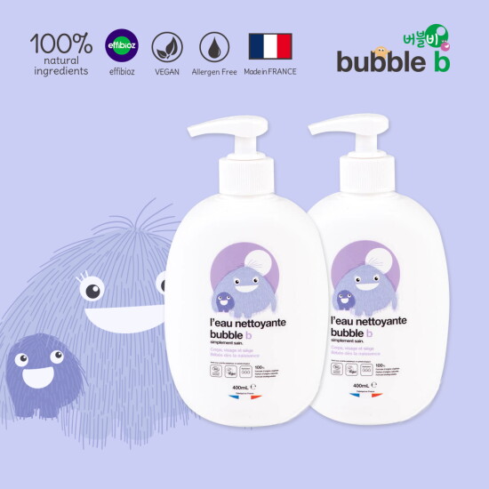 [버블비][1+1] 버블비 유기농 클렌징 워터 400ml