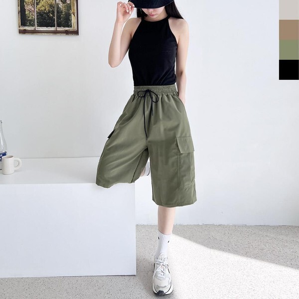 브이와이 [하프클럽/브이와이]여자 여름 데일리 카고 반바지_WP31197