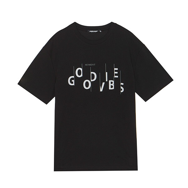 제이앤드이커머스 잠뱅이* [하프클럽/잠뱅이]남성)  앞판 그래픽 분또 반팔 티셔츠 (세미오버)_AM2WTS402-BK