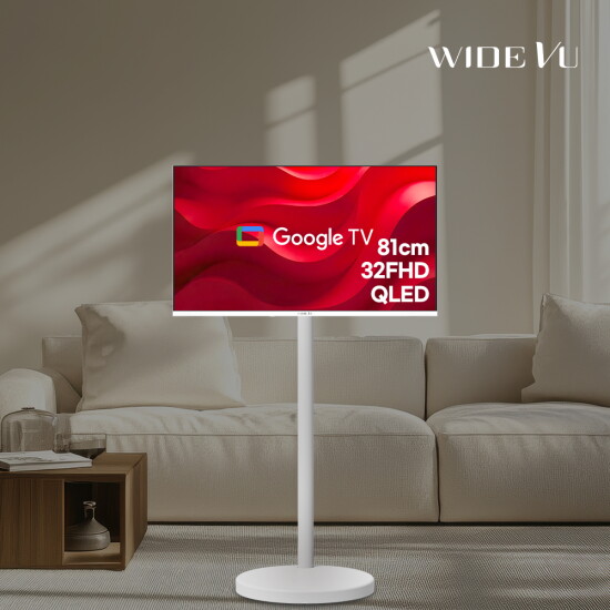 [와이드뷰][와이드무빙뷰] 화이트에디션 삼탠바이미V2 셋트 QLED 81cm(32인치) FHD 스마트 이동식 TV 중소바이미