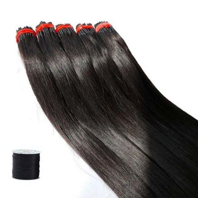 오너클랜 실리콘팁 붙임머리 피스 스트레이트 인모 붙임머리 45cm 증모 헤어 가발