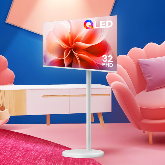 [이노스][32인치] 이노스 삼탠바이미 FHD 퀀텀 QLED 화이트티비 풀 패키지 (이노스 스마트 TV + 고급형 무빙 스탠드 + 연장케이블)