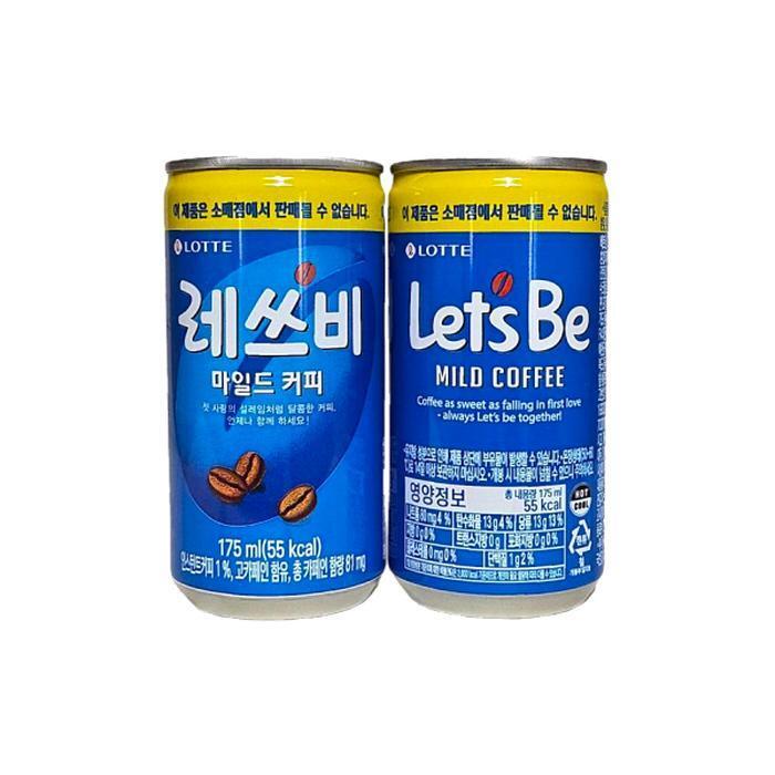 상품 상세설명 참조 셀러허브 식품 레쓰비 마일드 업소용 캔커피 미니캔 175ml x 10개