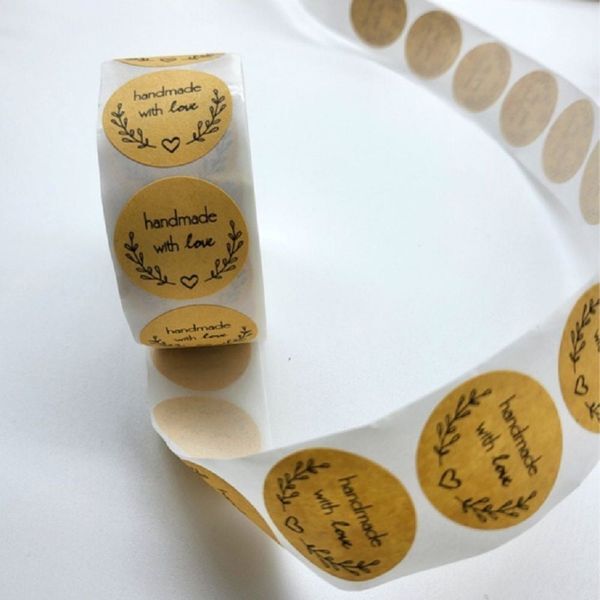 알티피아 [하프클럽/알티피아]배달 크라프트 롤스티커 카페 원형 스티커 배민 선물