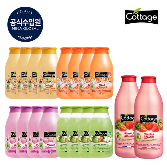 [코티지]★롯데단독구성★ 바닐라 4통+오렌지 블러썸 4통+마시멜로우 4통+크런치 애플 4통+스트로베리 앤 민트 대용량 2통