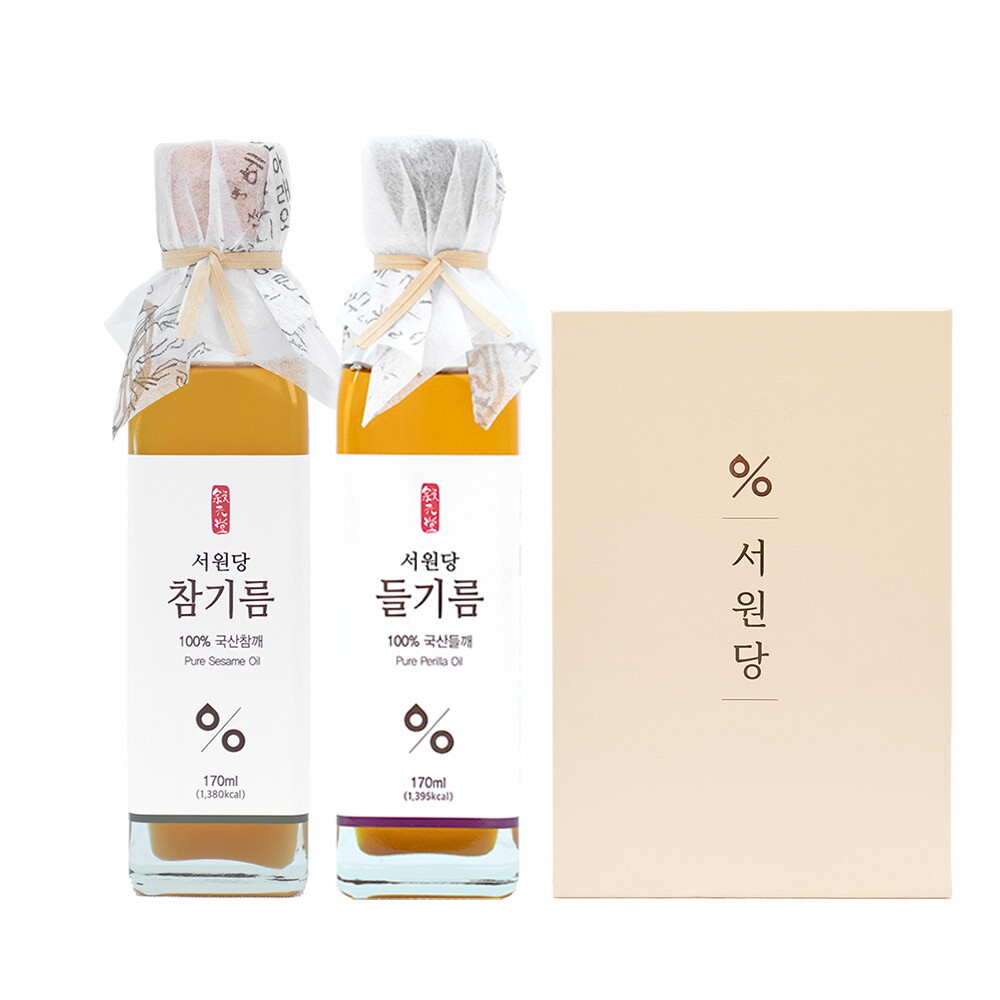 서원당 서원당 국산 참기름 들기름 170ml 선물세트 1호