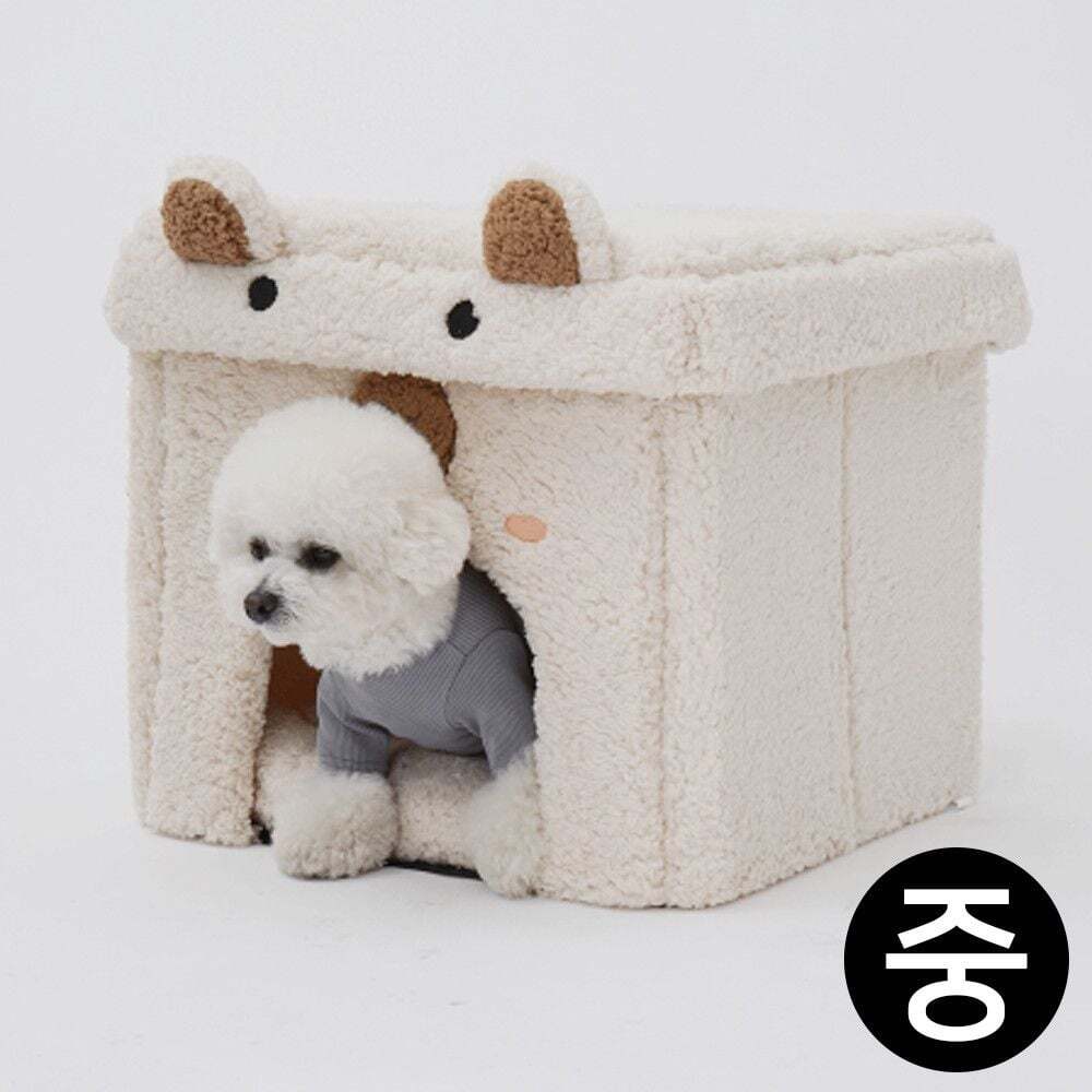 협력업체 지오벤처스 JMds 레드퍼피 강아지하우스 캣치치 하우스 (아이보리) (중형)