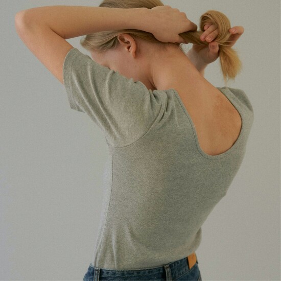 [블랭크공삼][블랭크03] scoop neck rib t-shirt (3colors)