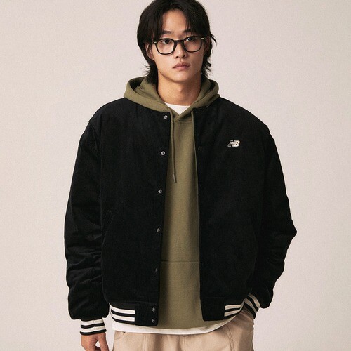 뉴발란스 뉴발란스 NBNQF41903 / UNI 헤리티지 코듀로이 바시티 패딩 자켓 (BLACK)