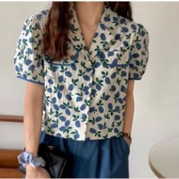 알티피아 [하프클럽/알티피아]우먼 반소매 플로럴프린트 셔츠 슬랙스 세트업 세트아이템 스테디하절기 휴양지룩