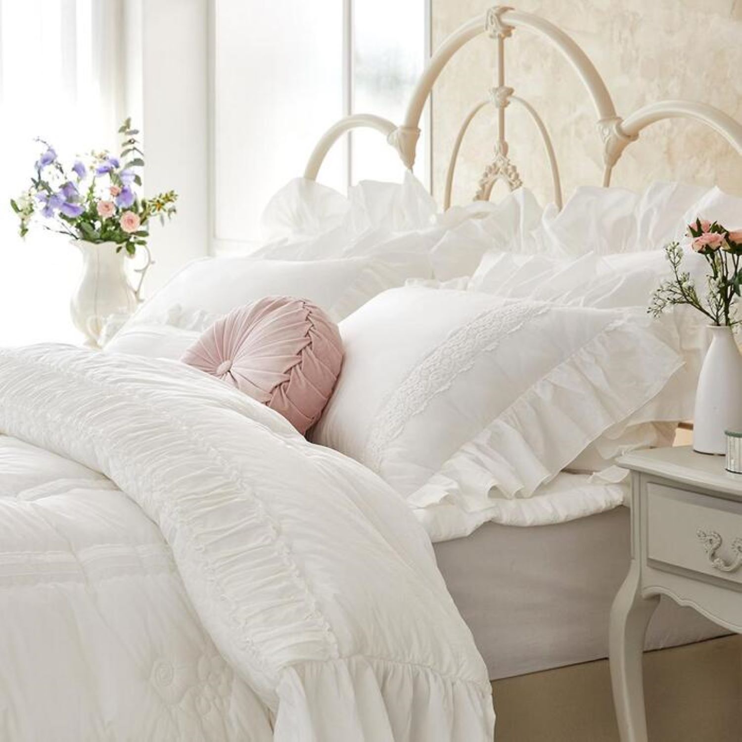 로라애슐리 퀸즈 바이오워싱 80수 고밀도 면 베개커버 (L) 50X70 오른쪽