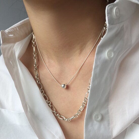 앙스모멍 Ball Snake Necklace