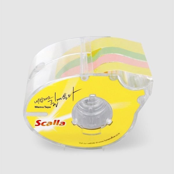홈앤오피스 교보문고 문구반점 스칼라 롤 메모테이프 10mm(3색상)+18mm(노랑) 1개