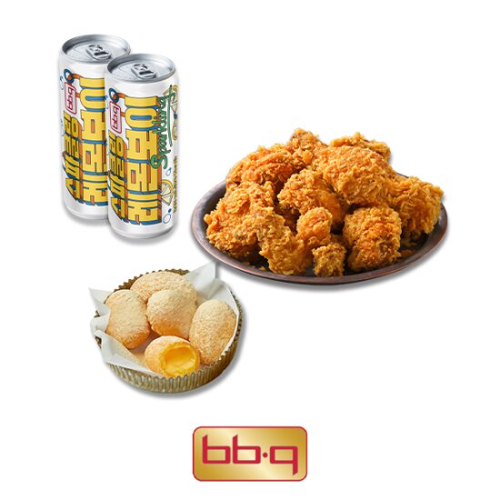 [BBQ]_핫황금올리브크리스피치킨+황금알치즈볼+레몬보이2캔