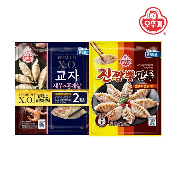오뚜기 오뚜기 XO 교자 새우&홍게살 324g x 2봉 + 진짬뽕만두 396g x 2봉