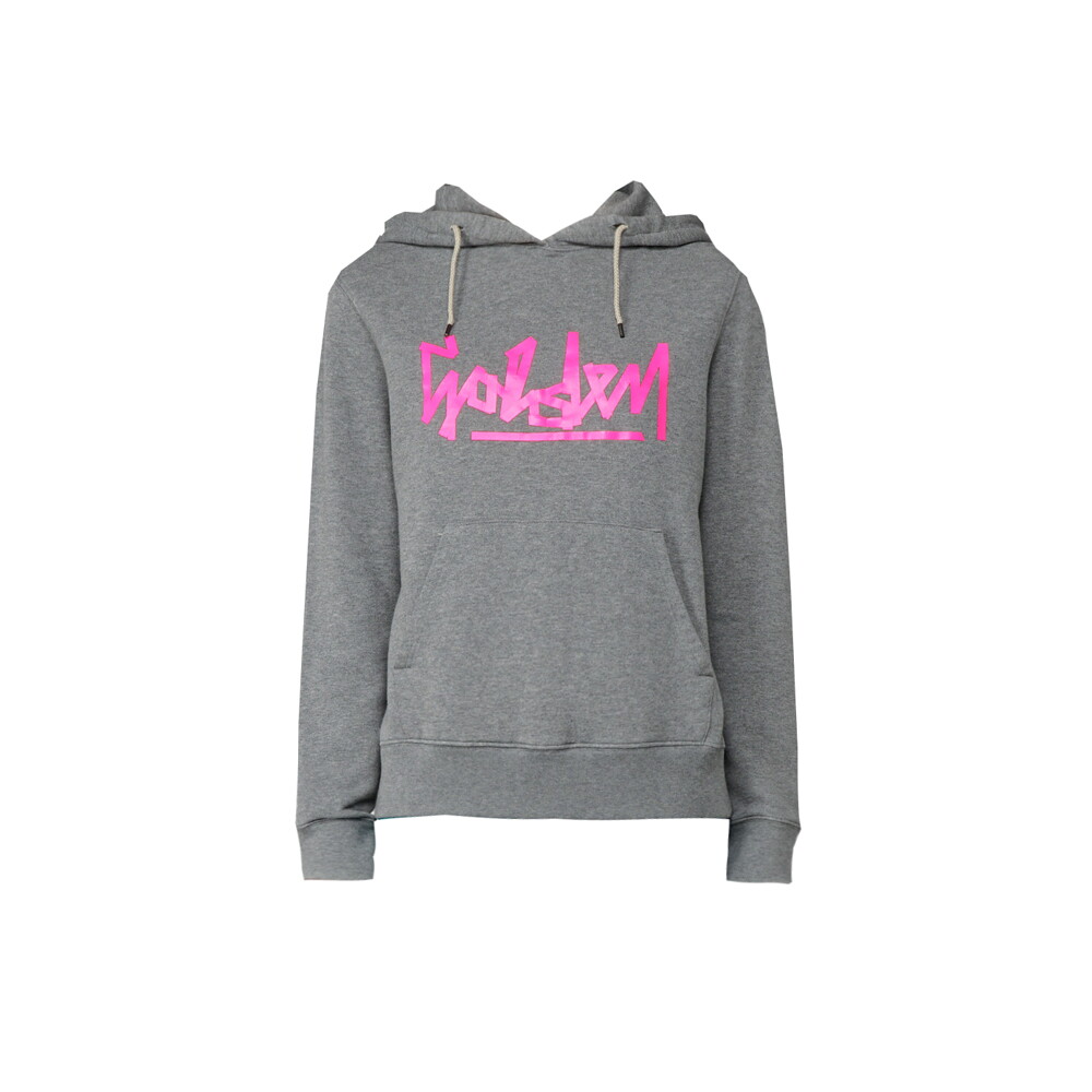 골든구즈 15주년 핑크 로고 프린팅 후드티 그레이 GWP00338 P000212 60263
