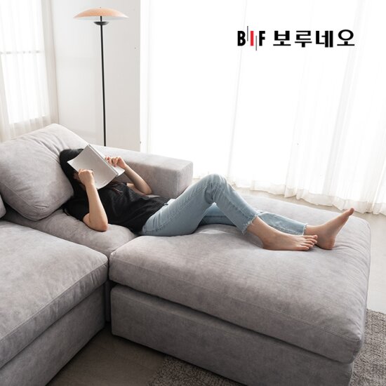 [창고털이특가]BIF보루네오 디에르 빅포 구스 모듈 패브릭 4인 소파