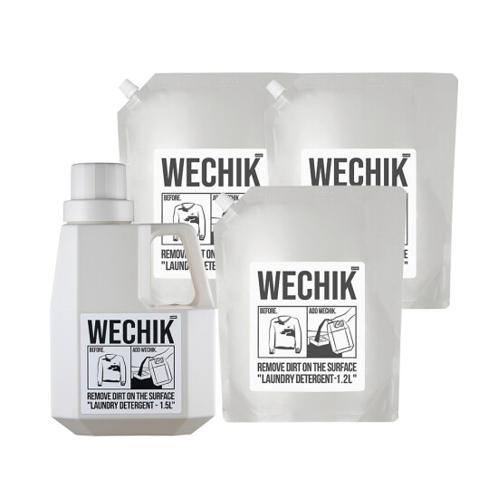 [위칙]파워 효소 액체 세탁세제 1.5L + 파워 효소 액체 세탁세제 리필 1.2L 3개