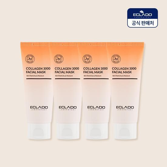 [에끌라두][에끌라두] 콜라겐 3000 필오프 마스크팩70g 4개(정상가 156,000원)