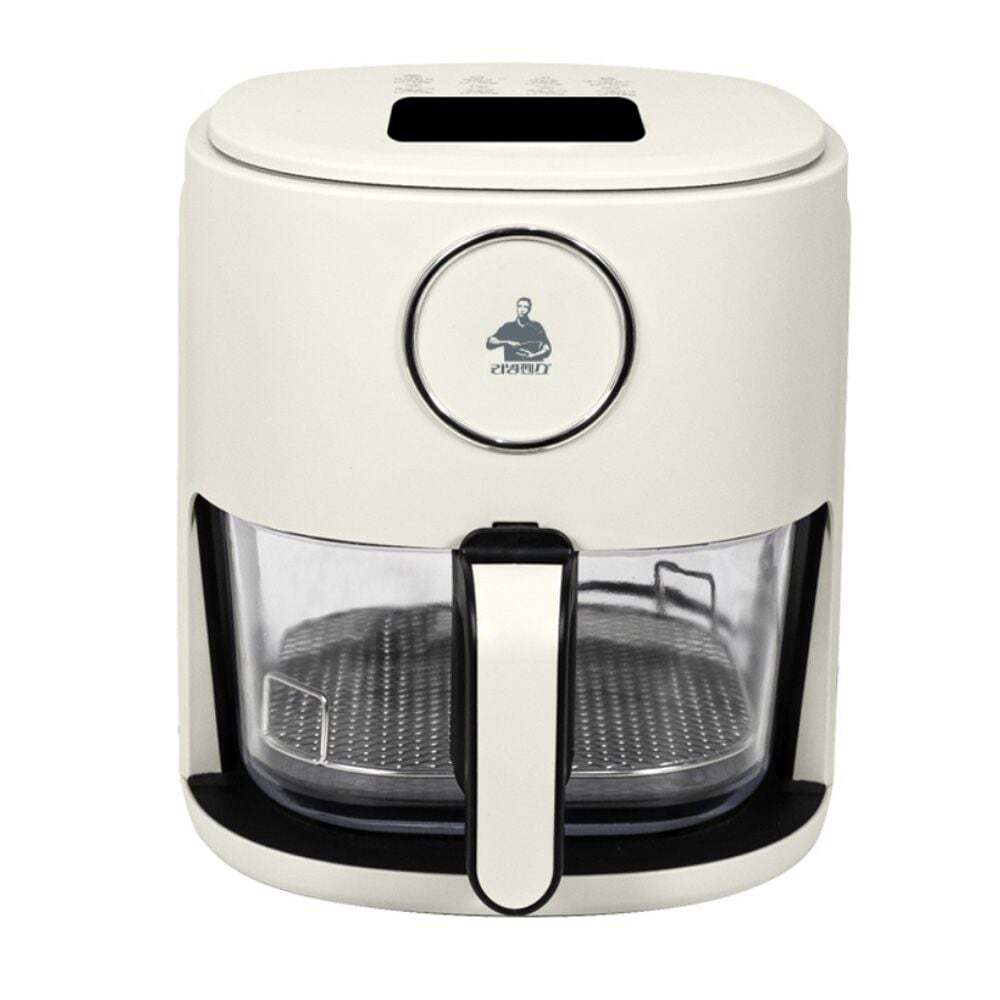 리빙센스 지오벤처스 리빙센스4563 글라스 내열강화유리 에어프라이어 4.5L 투명 60분 타이머