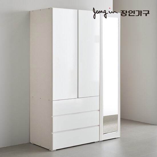 [장인가구](착불) 탐스 1200 3단서랍 전신거울 옷장,착불