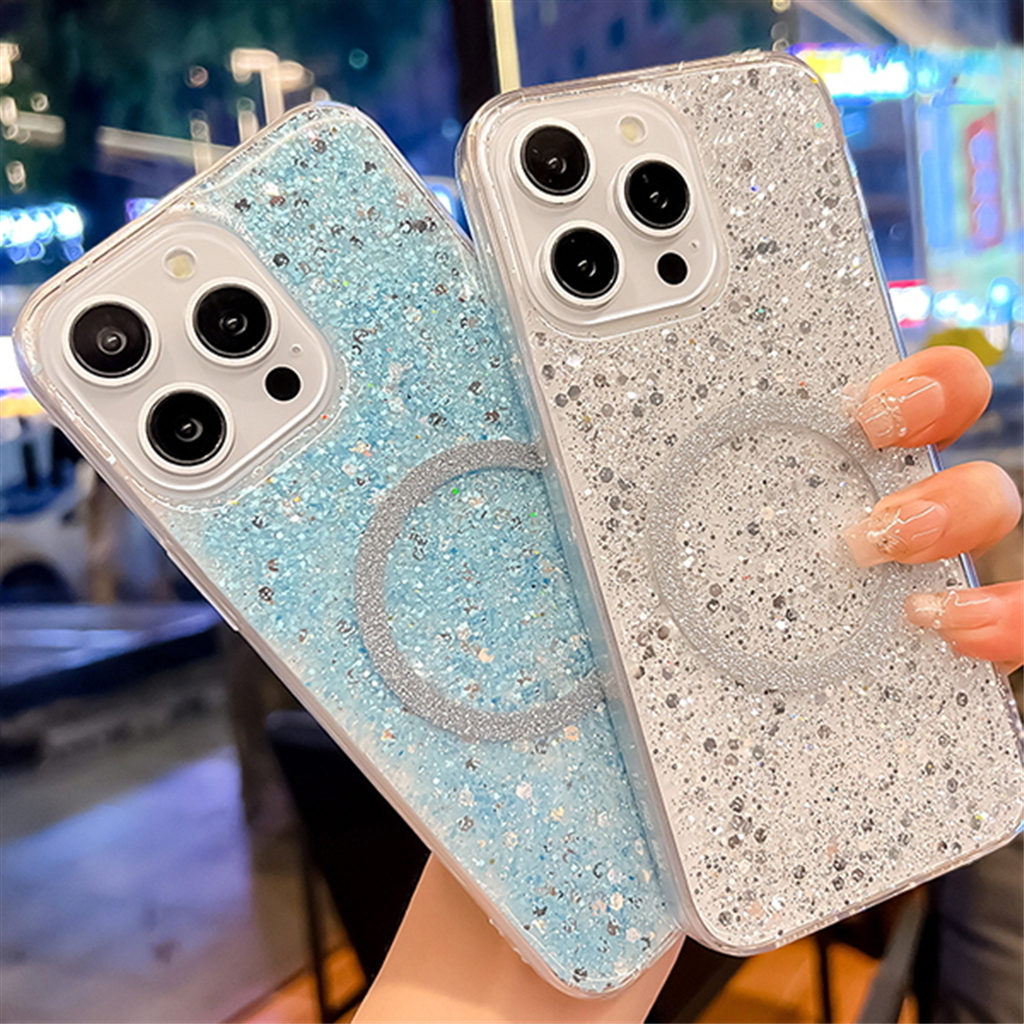 수나르 샤오미홍미노트12 4G 맥세이프 럭셔리 글리터 펄 심플 젤리 핸드폰 케이스