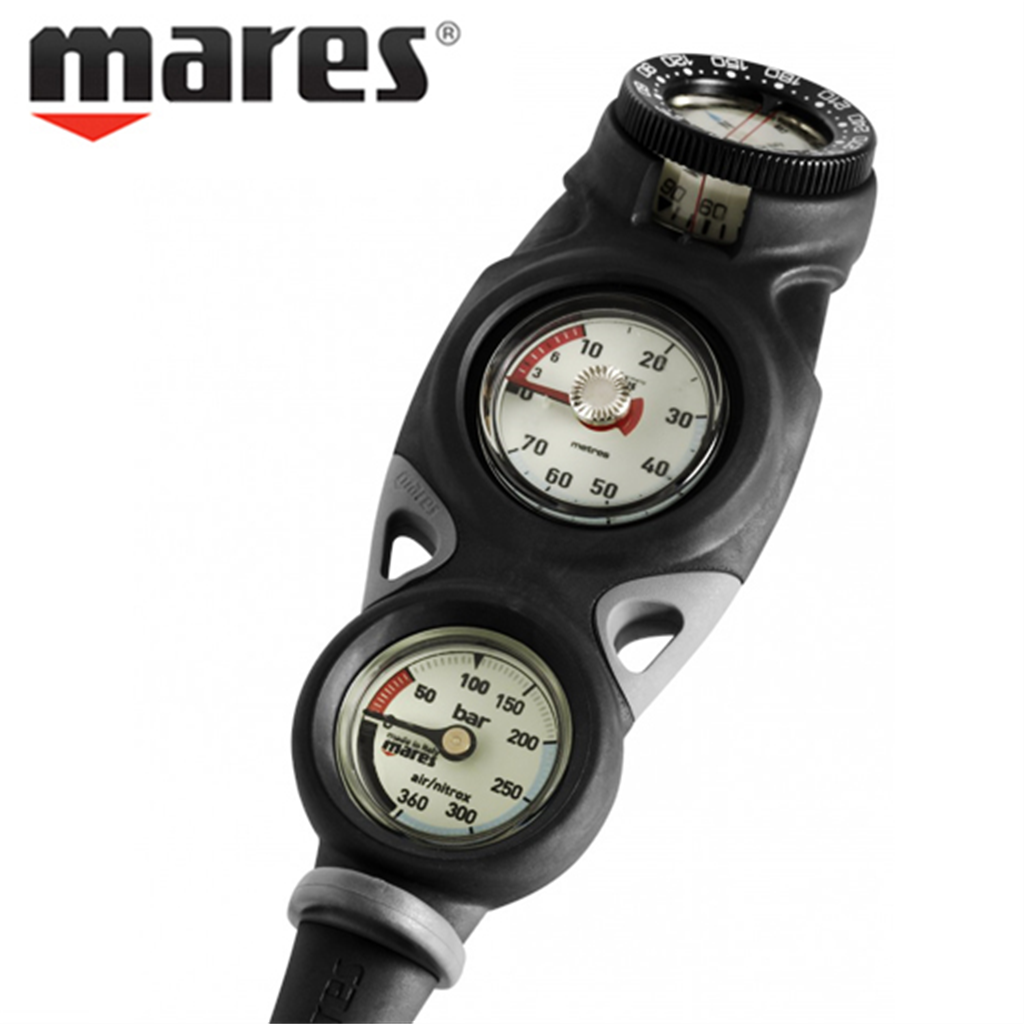 마레스 마레스 스킨 스쿠버 다이빙 콘솔 미션 3 게이지 잔압계/수심계/나침반