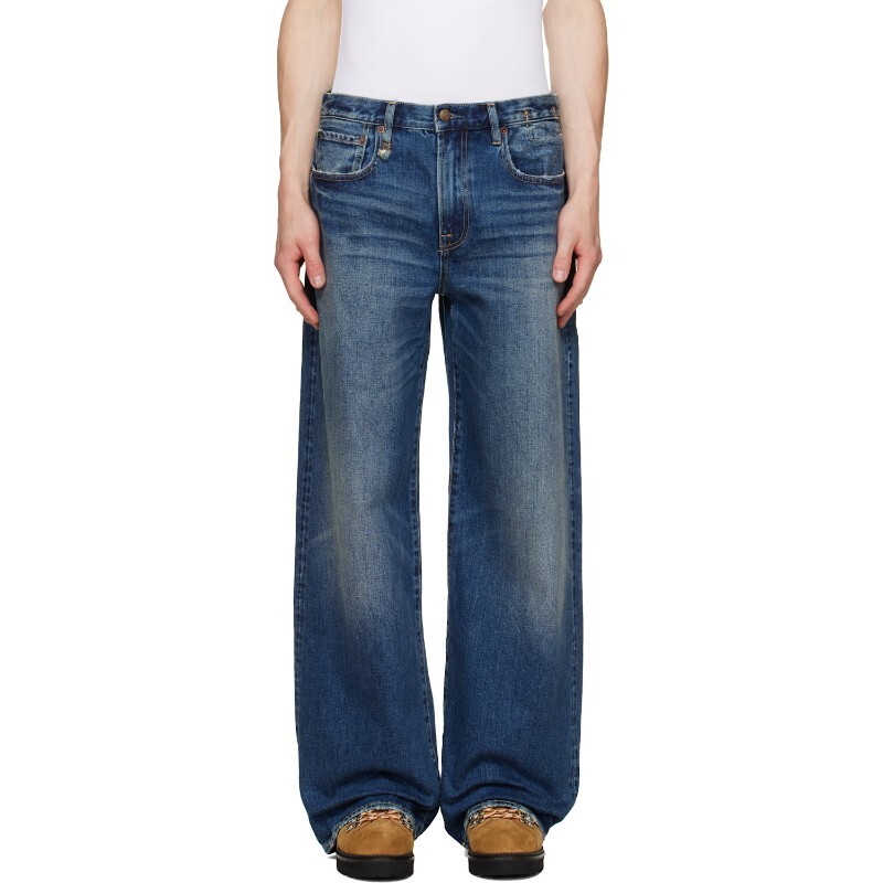 알13 알써틴 블루 다르시 루즈 데님 진 R13MD038-D160B CASLON SELVEDGE BLUE