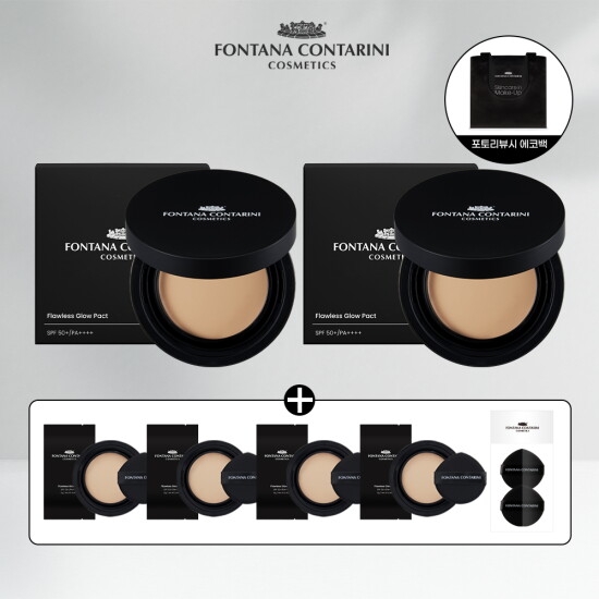[폰타나 콘타리니]★방송에서만★ 폰타나 콘타리니 팩트 나쇼패키지(본품 2개 + 리필 4개 + 퍼프2개 + (포토리뷰시) 브랜드 정품 캔버스백)