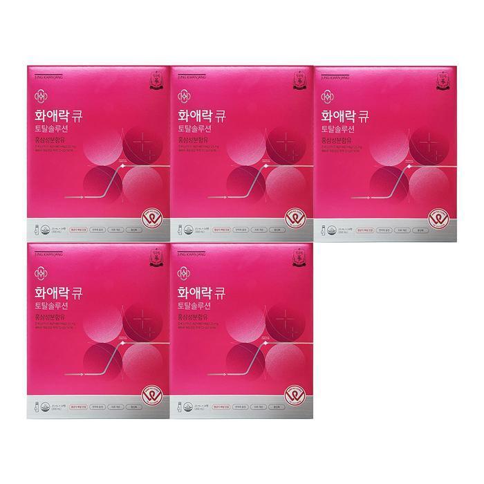 (주)한국인삼공사 / 소재지:대전광역시 대덕구 벚꽃길 71 셀러허브 식품 정관장 화애락 큐 토탈솔루션 25ml x 14개입 면역증가 5개 Ss