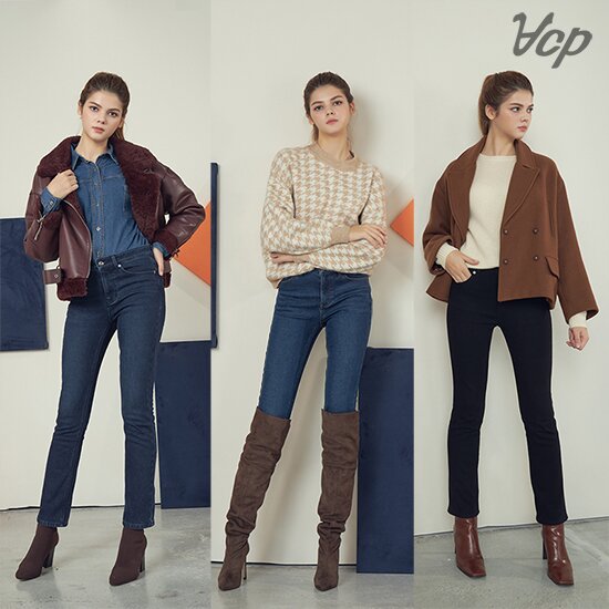 [신상] ACP  여성 플리스 본딩 부스터 데님 3종