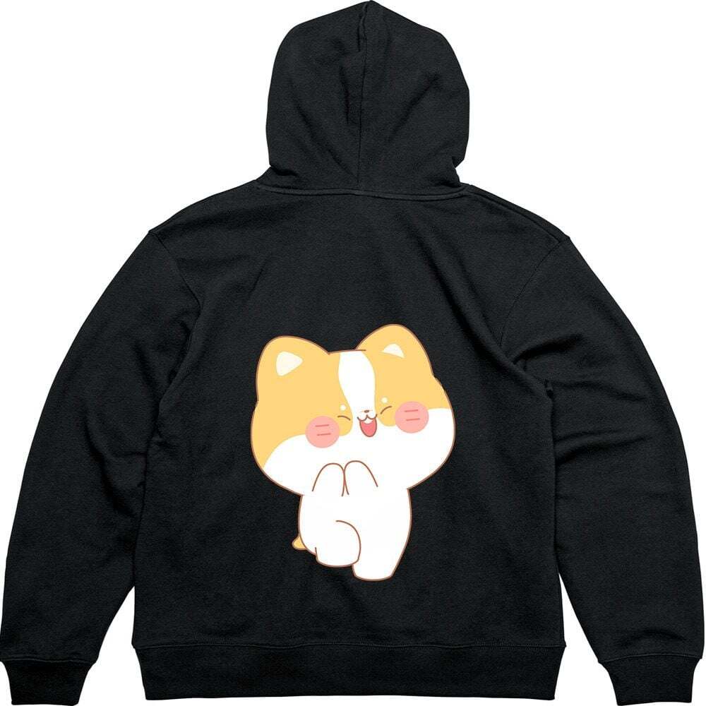 톰스외 지오벤처스 헤비후드티 뒷면 아이 싫어 야옹이그림 다양한색상 전사이즈