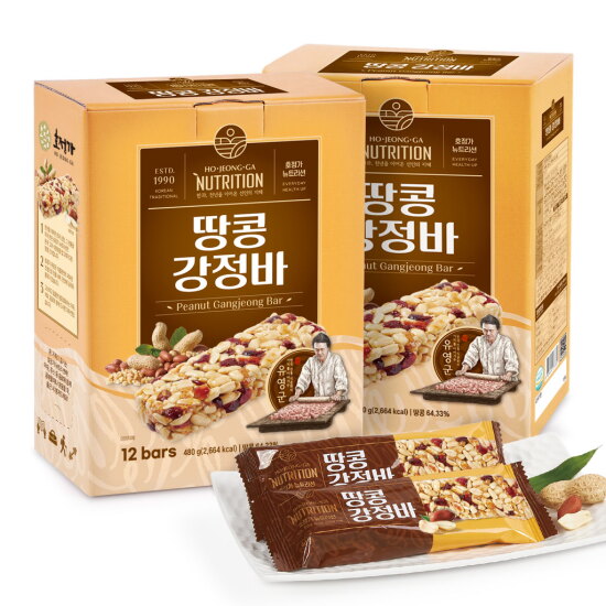 [호정가]호정가 땅콩강정바 (12개입) 480g x 2개 묶음