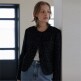 [블랭크공삼][블랭크03] spangle tweed jacket [Italian fabric] (black)