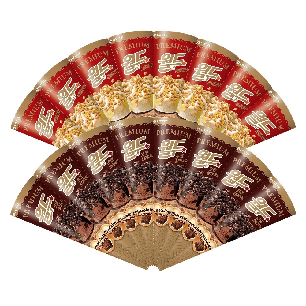 롯데웰푸드 롯데웰푸드 월드콘 북중미 이벤트 애플파이x8+초코브라우니x8