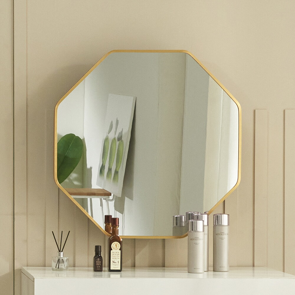 인우드 [인우드가구](포토리뷰 스벅쿠폰증정) 러븐 헤어룸 파우더룸 각도조절 팔각형 거울