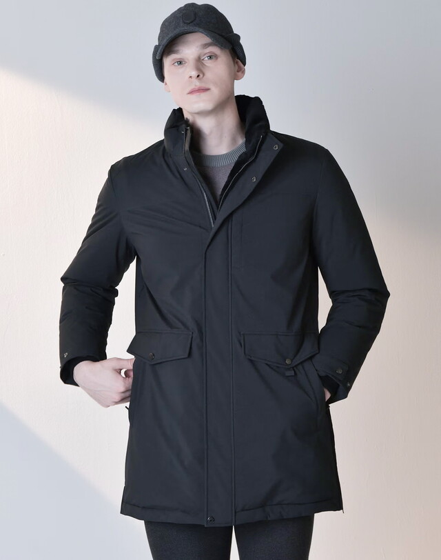 닥스골프 [닥스 골프] [24FW] DGJU4D816BK 가격인하품절임박PREMIUM 블랙 퍼 트리밍 롱 구스다운 점