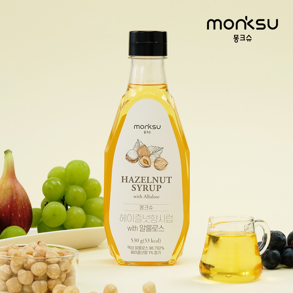 몽크슈 [몽크슈] 무설탕 저당 헤이즐넛향 알룰로스 커피시럽 530g