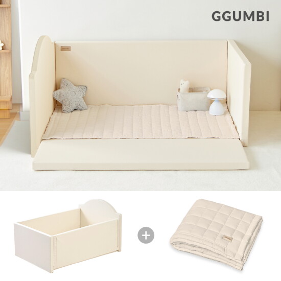 [꿈비]꿈비 60cm 하이가드 범퍼침대 대형 + 논슬립 순면패드