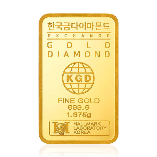 [한국금다이아몬드거래소][한국금다이아몬드] 순금 골드바 24K 1.875g 999.9 금시세
