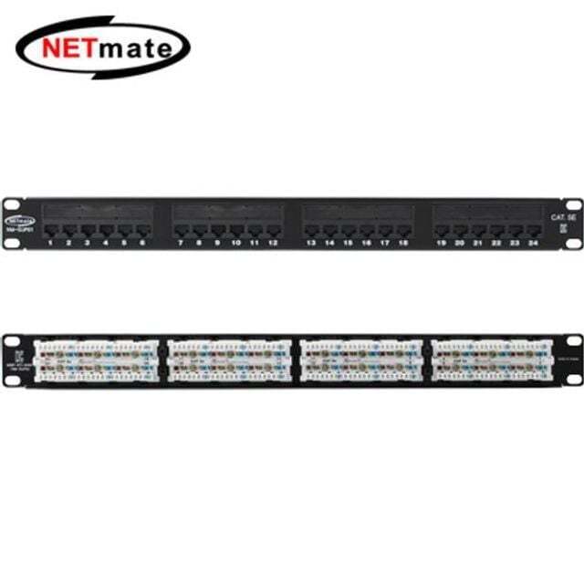 지오벤처스 SUP01 판넬 24포트 1U 패치 넷메이트 CAT.5E