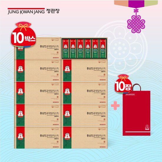 [정관장]○[방송에서만][6+4박스] 홍삼진고 데일리스틱 (10g*30포*10박스)