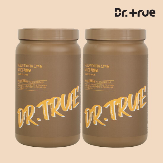 [닥터트루(백)]리얼 다이어트 식사대용 단백질 쉐이크 곡물맛 750g 2개