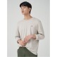 [빈폴(아울렛)][빈폴멘] 남녀공용 인터록 라운드 긴팔 티셔츠 - 라이트 그린 (BC3741E02L)
