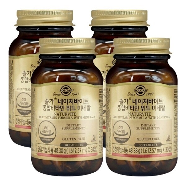 기타 (패플) [기타]솔가 네이처바이트 종합비타민 위드 미네랄 30정X4개_23235899_672009