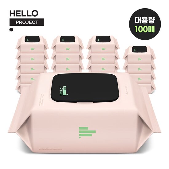 [베베숲 헬로프로젝트]헬로500 물티슈 100매 캡 20팩