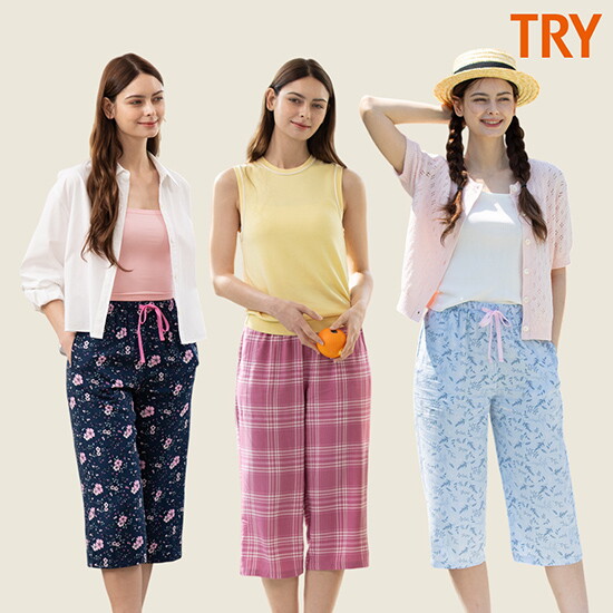 [트라이]트라이 TRY 인견100 여성 팬츠 3종 (7부)