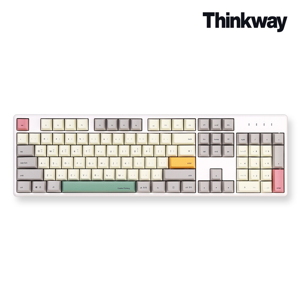 웨이코스 씽크웨이 씽크웨이 토체프 301 유무선 저소음 104키 풀배열 기계식 키보드 컬러블록 피치소다축