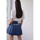 [에고이스트](12번)(BLUE LABEL)아트웍 플리츠 미니 데님 스커트(EQ3ODS01)