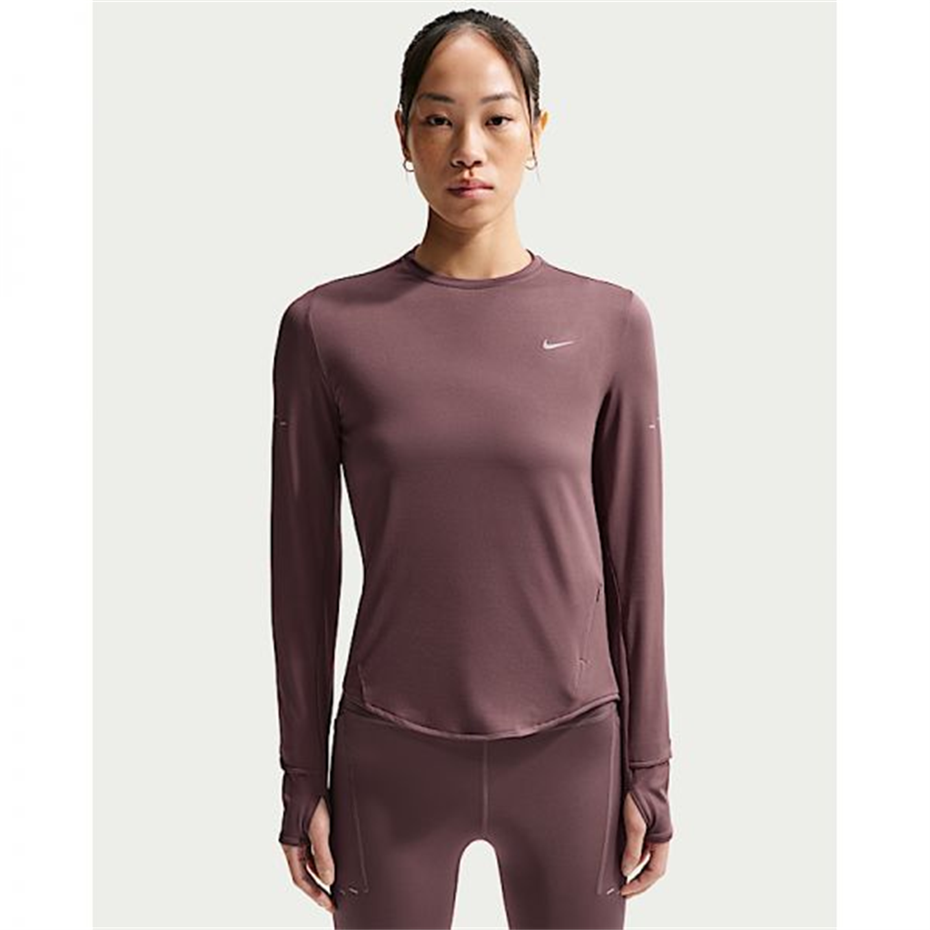 나이키 나이키 스위프트 여성 드라이 핏 UV 긴팔 크루넥 러닝 탑 - 타투 HQ0504-502 274926